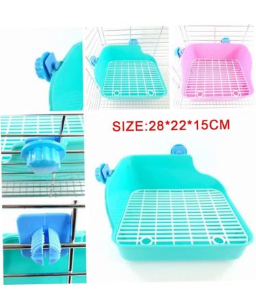 Angoily Toilet Pan Tray Rabbit Corner Toilet Guinea Pig Litter Pan Ferret Potty Trainer Square Big Rabbit medium Pink - Buy Online on GoSupps.com