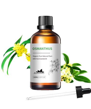 Osmanthus Essential Oil Mumianhua Pure Osmanthus Oil Osmanthus Aromatherapy Oils for Diffusers Home Skin Soap Perfume Candle Making Humidifier Air Purifier 100ml with Dropper Osmanthus-100ml