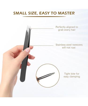 4 Eyebrow Tweezers and 1 Scissors Set Eyebrow Tweezers Stainless Steel Pointed Tweezers Straight Slicker Tip Tweezers for Removing Blackheads Ingrown Hair - Buy Online on GoSupps.com
