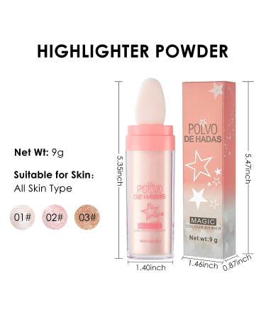 Jutqut Highlighter Patting Powder - Body Shimmer Makeup Stick (02 Fairy Pink) - Buy Online on GoSupps.com