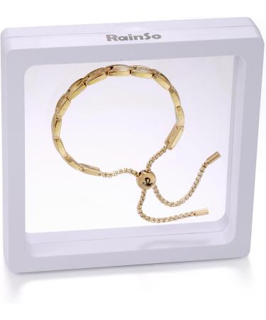 Luxury White Crystal Magnetic Hardship Bracelets for Women - Adjustable Stainless Steel with Gold Gift Box - Buy Online on GoSupps.com