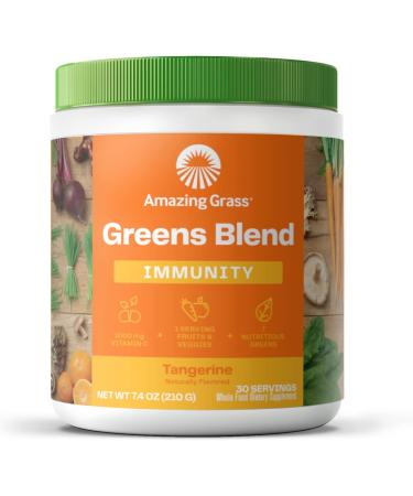 Amazing Grass Greens Blend Antioxidant: Super Greens Powder Smoothie Mix with Organic Spirulina & Greens Blend Superfood for Immune Support: Super Greens Powder Smoothie Mix with Vitamin C - Buy Online on GoSupps.com