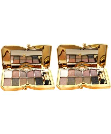 FRCOLOR 2pcs Eyeshadow Flash Glitter Colors Makeup and Shadow Brush Mirror with # Colorful Eye 1 count (Pack of 1) As Shownx2pcs - Buy Online on GoSupps.com