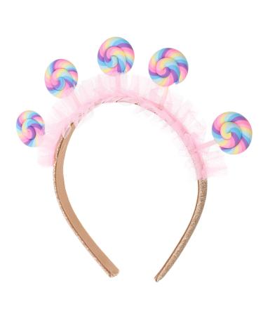 PATKAW Lollipop Headband Lollipop Headdress Candy Headband Carnival Headpieces Party Hair Hoops Hair Decor Princess Hair Accessories for Girls Women
