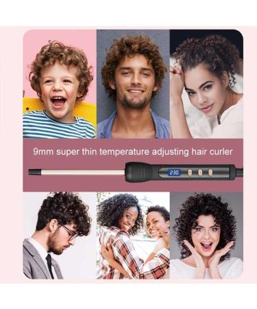 Curling Wand 9MM Thin Curling Iron Tight Curls LCD Display 100-230 C for All Hair Types Tourmaline Ceramic Barrel 30-Second Heat-Up Long&Short Hair Culer Pro Curling Tongs (Gold) - Buy Online on GoSupps.com