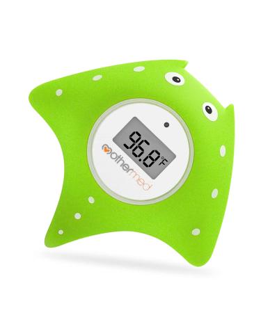 mothermed Baby Bath Thermometer and Floating Bath Toy Bathtub Safety Temperature Thermometer Green Fish Only for Fahrenheit