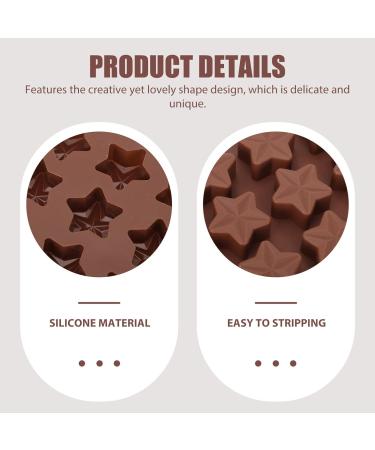 MAGICLULU 1 Set Chocolate Mold Ice Cube Gum Star Pie Pans Animal Stencils Star Shaped Candy Silicone Molds Silicone Ice Cube Molds Star Pasties Crayon Mold Baking Supplies Cake Silica Gel 21x10.5cm Brown - Buy Online on GoSupps.com