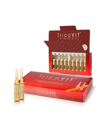 Tricovit ampoules against hair loss.Professional hair treatment for hair loss.Activates hair growth strengthens the hair fiber and reduces hair loss.10 ampoules each 10 ml