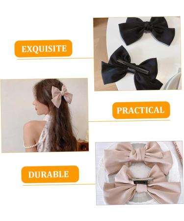 4 Pairs bow hairpin girls hair bows hair bows for girls bows for baby girls toddler bows hair bows for women girls bows for hair Bowknot bow clips bow tie woman fabric headgear - Buy Online on GoSupps.com