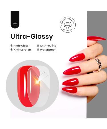 Beetles Glossy Gel Top Coat No Wipe - Clear Long-Lasting Nail Polish for DIY Gel Nails | 0.51 Fl Oz - Buy Online on GoSupps.com