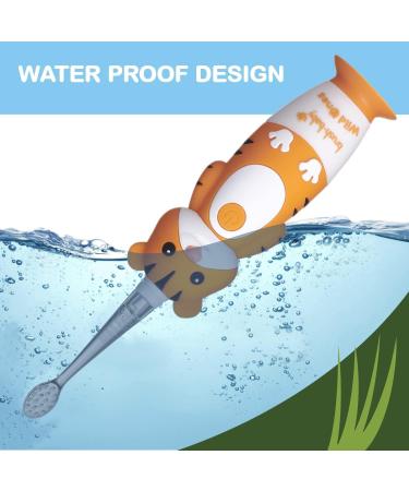 Brush-Baby WildOnes Tiger Kids Electric Toothbrush - 1 Handle, 3 Brush Heads, USB Charging Cable - Ages 0-10 - Buy Online on GoSupps.com