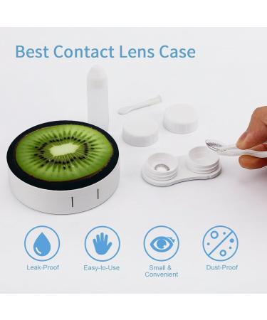 Kiwi Slice Print Contact Lens Case - Plastic Travel Box & Care Container for Contacts - Buy Online on GoSupps.com