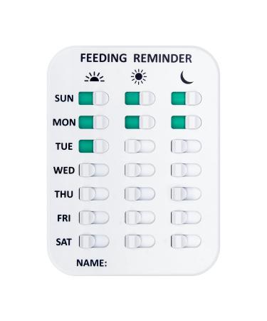 Coolrunner Pet Feeding Reminder Pet Feeding Reminder for Dogs Cats Pet Feed Reminder Magnetic or Double Sided Adhesive Prevent Overfeeding A Pattern