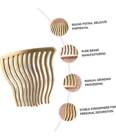 DOITOOL 1pc Hairpin Vintage Hair Comb Brass Antique Comb Hair Clip Hair Barrettes Banquet Headdress Exquisite Hairdress Bridal Comb Wedding Hair Comb Pure Copper Headgear Jing - Buy Online on GoSupps.com