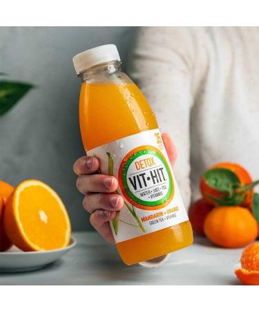 Vit Hit Energy Drink 12x500ml (Detox - Mandarin + Orange) Detox - Mandarin + Orange 41.67 ml (Pack of 12) - Buy Online on GoSupps.com