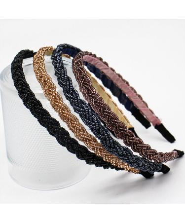 4-Piece Beaded Headbands: Crystal, Pearl, Rhinestone Hair Accessories for Women Classic Colors - Buy Online on GoSupps.com