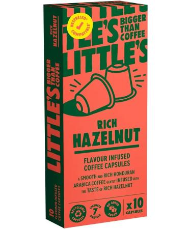Little's Rich Hazelnut Flavour Infused NESPRESSO COMPATIBLE Coffee Capsules 55g x 6 - Buy Online on GoSupps.com