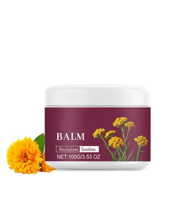 Helichrysum Cream & Essential Oil Balm Nourishing Formula with Calendula Extract Multi-Purpose Skin Salve for Daily Moisturizing Soothes & Comforts Skin (1pc 3.53oz) 1pc 3.53 Ounce (Pack of 1)