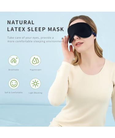 Reidio Double Side Natural Latex Sleep Mask Adjustable Strap with Earplugs - 100% Blackout for Night Sleeping, Travel, Nap - Plum Color - Buy Online on GoSupps.com