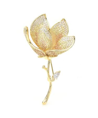 WIPPWER Pin Jewelry Gifts for Women Ladies Fashion Accessories Ladies Elegant Luxury Rhinestone Flower Brooch Flower Shape Wedding Banquet Brooch Brooches & Pins