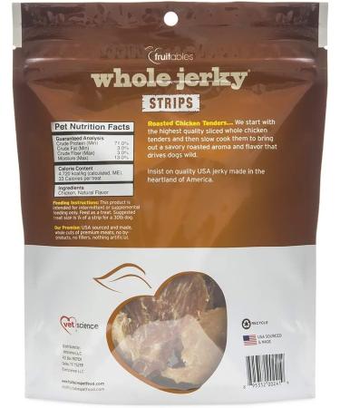 Fruitables Whole Jerky Dog Treats - Gluten-Free Chicken Strips | 5 oz | Grain & Wheat Free - Buy Online on GoSupps.com
