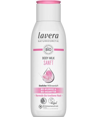 Lavera Body Lotion Gentle - Body Milk with organic vilrosis & organic shore - vegan - body milk for normal to dry skin - PETA certified -Biologically degradable - natural cosmetics (1 x 200 ml) - Buy Online on GoSupps.com