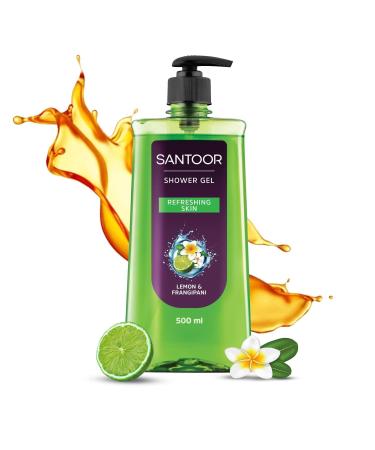 Sa'ntoor Refreshing Shower Gel With Natural Lemon & Frangipani Extracts | For Men & Women | For Soft and Fresh Skin | Suitable For All Skin Types | 500ml