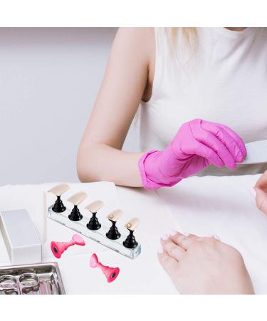 2 Set Acrylic Nail Stand with Putty - Perfect for Nail Art & Press On Tips | Manicure Tool for Home & Salon | Ideal Christmas Gift for DIY Business Women - Buy Online on GoSupps.com