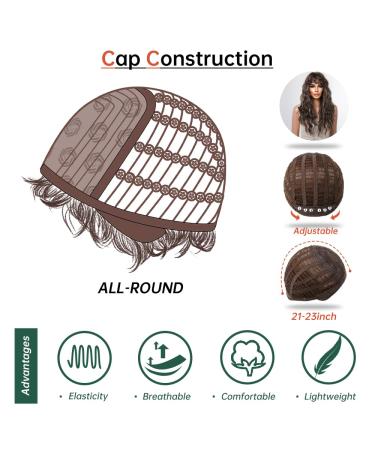 Buy Testar Brown Wigs for Women | Long Wavy Curly Synthetic Hair - Natural & Stylish Everyday Use - Buy Online on GoSupps.com