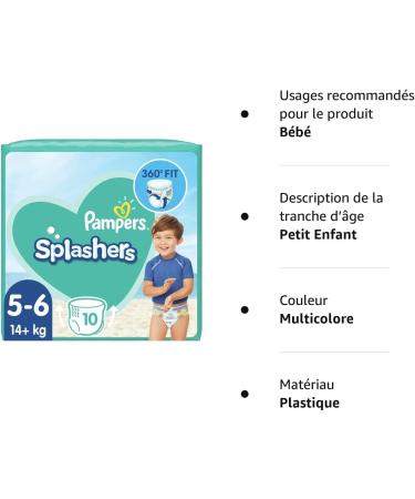 Pampers Splashers Disposable Swimming Nappies Size 5-6 10 Pants - Buy Online on GoSupps.com