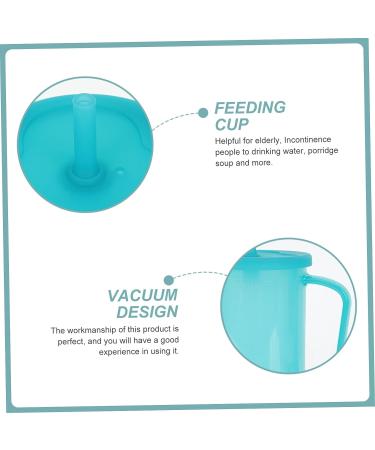 Luxshiny 2pcs Tumbler Care Lid with Handles and Straw | Water Proof | Elderly & Disabled Nursing | Bedridden Feeder | Bluex2pcs 15x12cmx2pcs - Buy Online on GoSupps.com