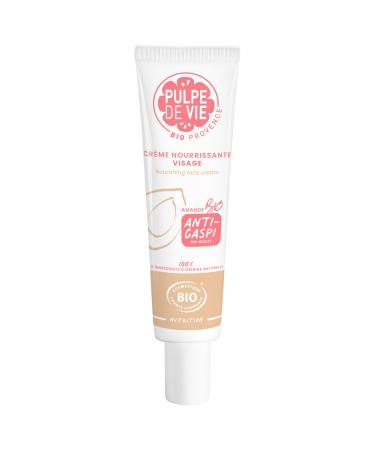 Pulpe de Vie - Certified Organic Velvety Caress Face Cream 40ml - Anti-waste! Almond - Dry to Very Dry Skin Care - Nourishing & Protective - Natural Ingredients