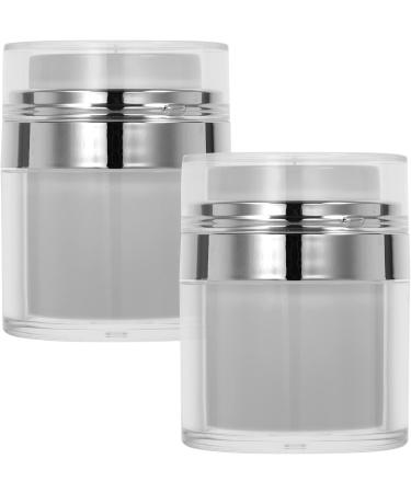 LALAFINA 2PCS 30ML Airless Pump Jars Airless Cosmetic Containers Refillable Lotion Jar Travel Lotion Dispenser for Creams Gels Lotions - Buy Online on GoSupps.com