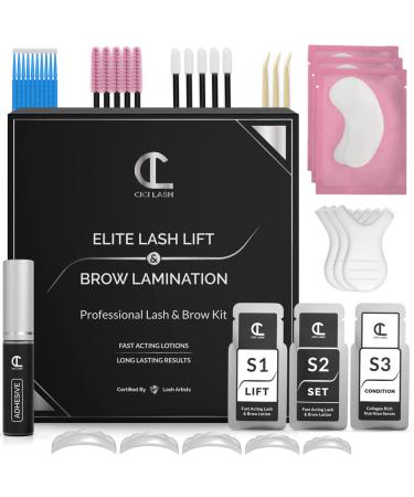 2 in 1 Lash Lift Kit and Brow Lamination Kit | Instant Perming, Lifting & Curling for Eyelashes & Eyebrows | Professional Salon Results Lasting 6-8 Weeks | Includes Glue & Supplies for 5+ Treatments LASH & BROW LIFT KIT