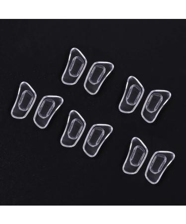 UNFAIRZQ 5 Pairs Inserted Bayonet Silicone Glasses Soft Nose Pads for Glasses Massage Glasses Nose Pads for Pushin