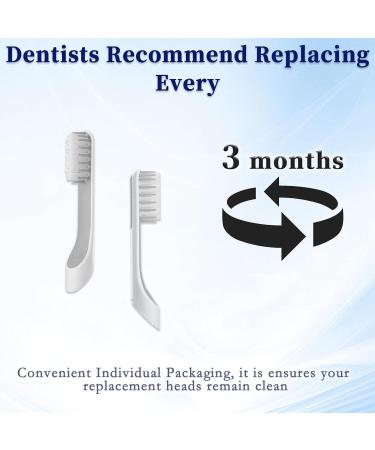 Toothbrush Replacement Heads for Quip - Soft Bristles Electric Brush Head Refills (6 Pack) - Compatible with All Adult Electric Toothbrushes - White - Buy Online on GoSupps.com