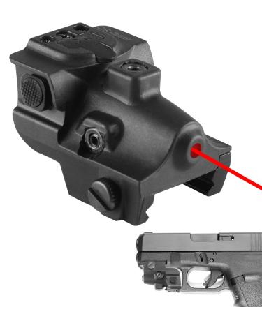 QR-Laser Red/Green Laser Sight Ultra Compact Tactical Pistol Laser Beam, Rechargeable Dot Sight for Pistols with Picatinny Rail, Class IIIA, Less Than 5mW