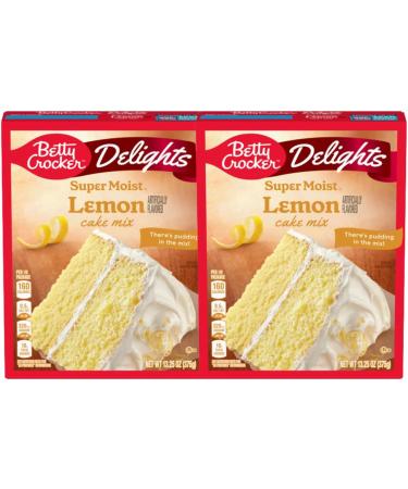 Betty Crocker Super Moist Lemon Cake Mix 432g | Rich Dense and Delicious Dessert Ready to Bake in Minutes | Pack of 2 - Buy Online on GoSupps.com