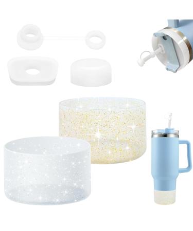 CHRI 5 PCS Cup Bottom Protector and Spill Guard for Stanley Cup Glitter Silicone Accessories for Stanley Cup Personalized Logo - Buy Online on GoSupps.com