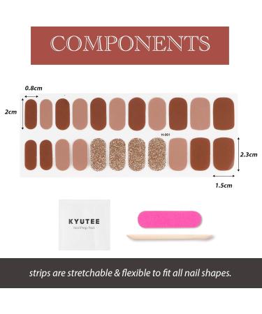 22pcs Nail Stickers Full Nail Wraps Self Adhesive Nail Polish Stickers for Women Nail Art Accessories - Buy Online on GoSupps.com