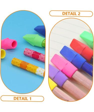  TOGEVAL TOGEVAL 30 Eraser Caps for Pencils Durable TPR Material Easy to Use for Drawing School Supplies Mix of Colors - Buy Online on GoSupps.com
