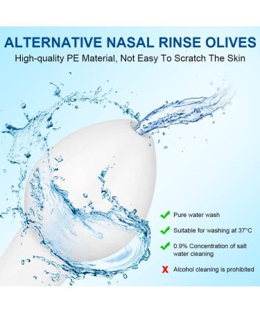 Uraqt Nasal Douche Replacement Head - 4 PC Attachments for Nasal Rinsing | Silicone Tips for Adults Babies & Children | Olive Type Nose Washing Can - Buy Online on GoSupps.com