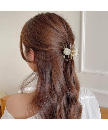 Head Ornament Hair Claw Clips Ladies White Camellia Hairpin Ponytail Clip Small Grab Clip Side Bangs Clip Hairpin Women Shark Clip Headdress TS5163-6 (Color : TS5163 1) - Buy Online on GoSupps.com