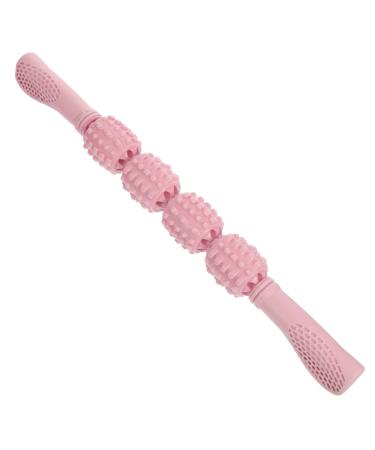 Exceart scalp massage devices Massage Roller Stick deep fabric muscle roller sticks for neck legs painful muscles pink muscle roller