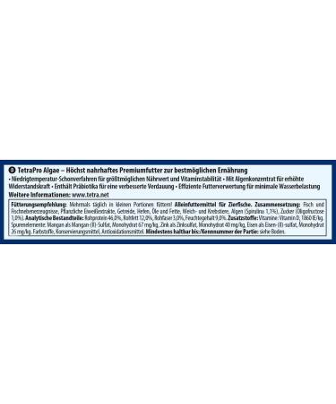 Tetra Pro Algae Multi-Crisps - Premium Algae Fish Feed | 10L Bucket for Enhanced Fish Health & Resistance - Buy Online on GoSupps.com