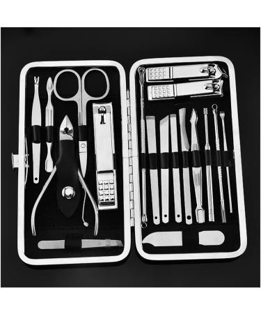 Nail Clippers Set Stainless Steel 18-Piece Nail Clippers Set Manicure Nail Tool Set Nail Clippers Set Manicure Clippers Suitable for Outdoor Travel Black - Buy Online on GoSupps.com