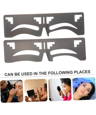 2pcs Eyebrow Ruler Brow Guide Template Eyebrow Shaping Stencil Eyebrow Shape Card 1 count (Pack of 1) Black - Buy Online on GoSupps.com