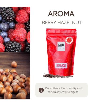 Blank Roast Kaffeemanufaktur Sante decaffeinated Bio Cafe Creme Arabica Coffee Beans/Coffee Beans Decaffeinated Flavor: Berries hazelnut ground for filter 250 g - Buy Online on GoSupps.com