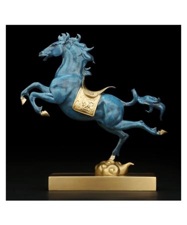 Buddha Statue/Buddha Figurines Statue Copper Chinese Zodiac Horse Statue Home Decoration Best Housewarming Opening Gift Collectible Figurines 11.8 Inch Height (Blue/Red) Buddha Statue Decora (Mug)