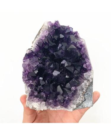 Natural CrystalStone Uruguay Amethyst Geode Spiritual Crystal Cluster JITZEGMD